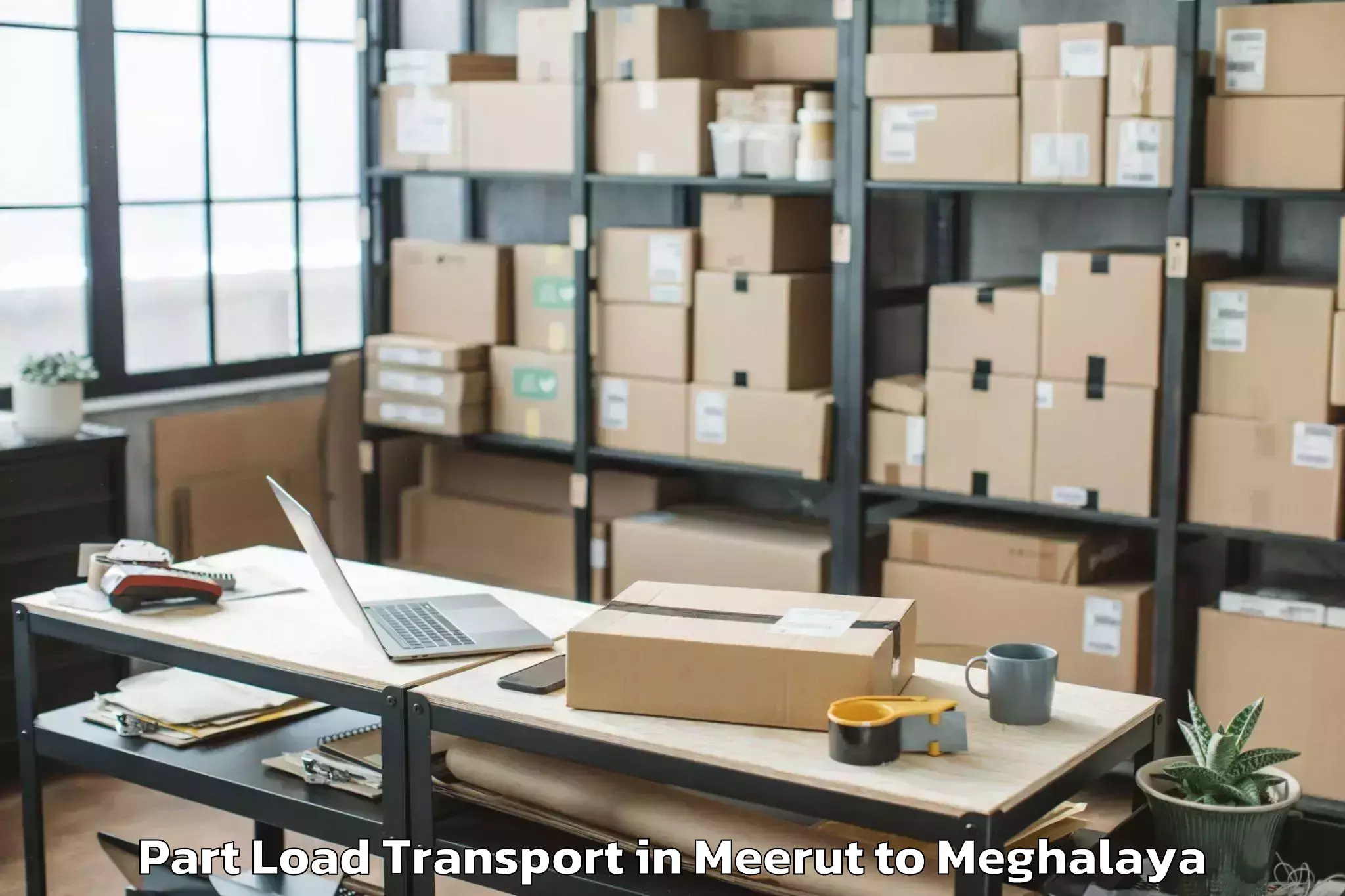 Expert Meerut to Thadlaskein Part Load Transport